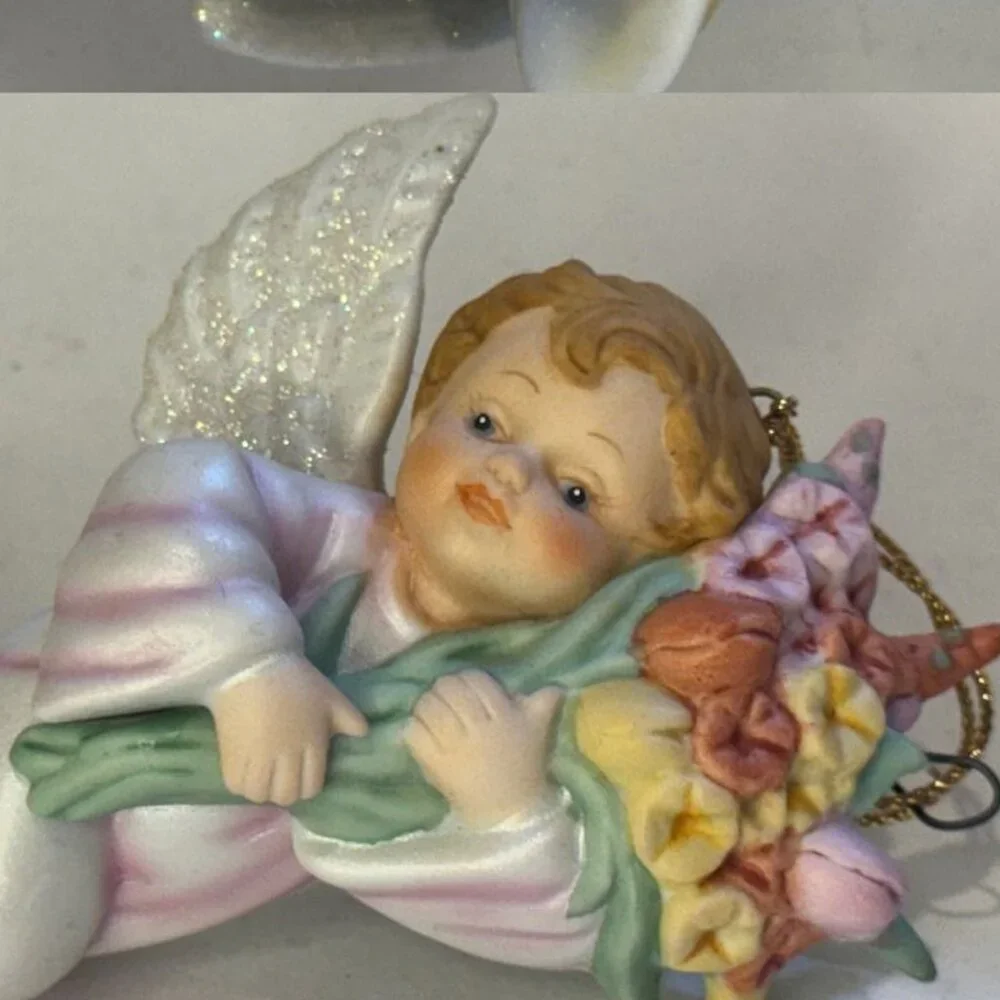 Ashton-Drake “Gifts of Love Angels” – Set of 3 Holiday Ornament Figurines - Picture 2 of 6